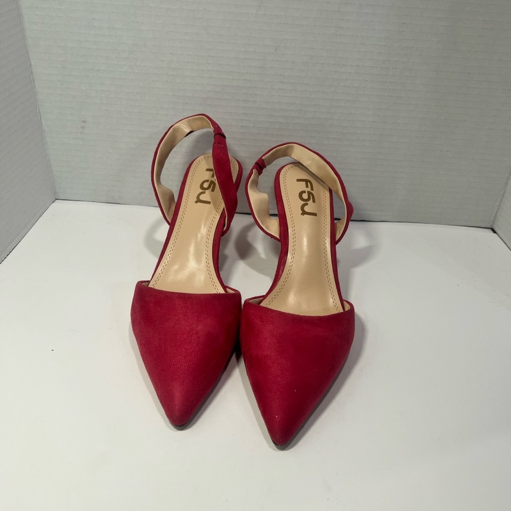 FSJ Red Women's Heels - Picture 2 of 5